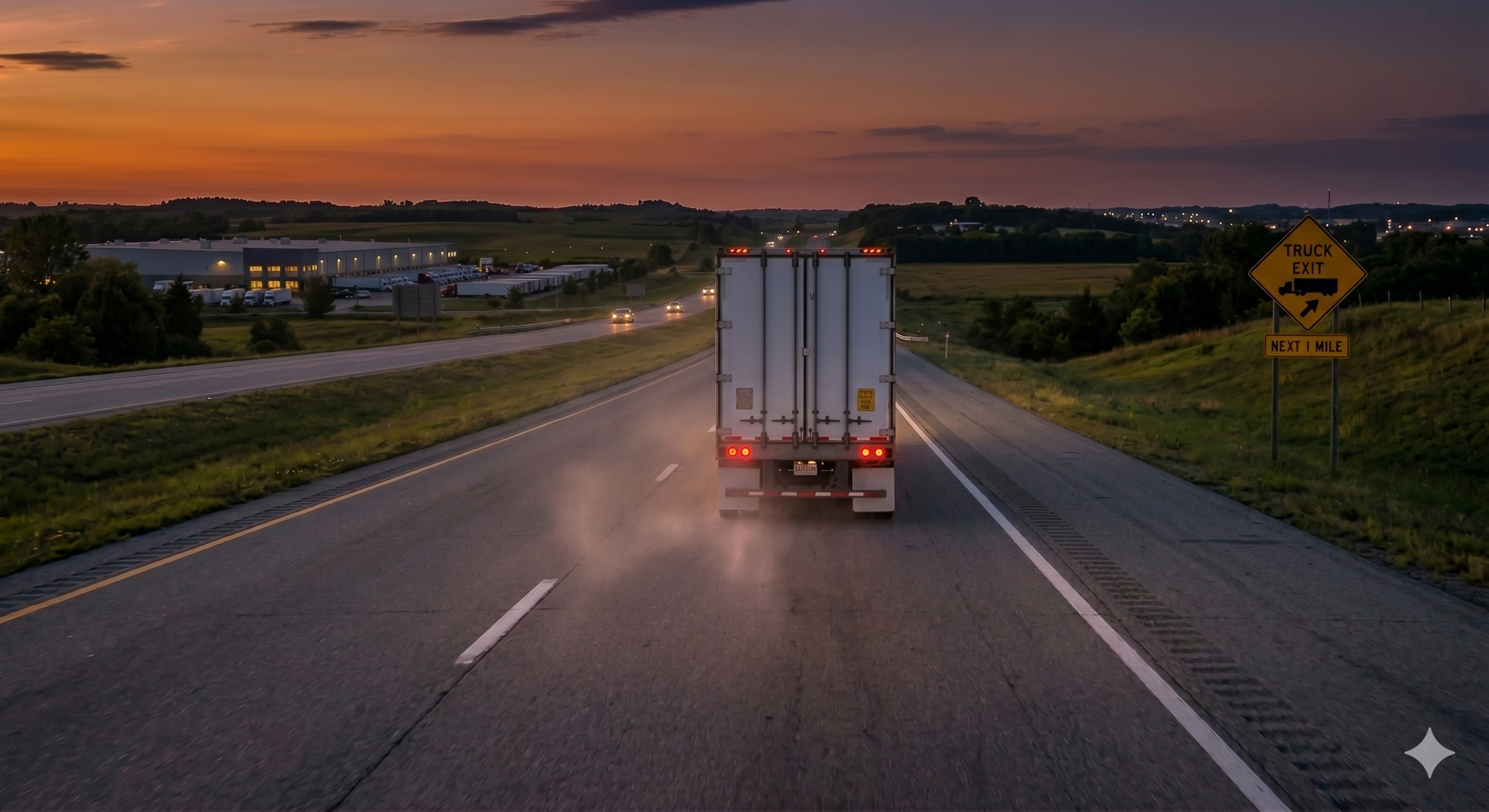 Truck driver on the road