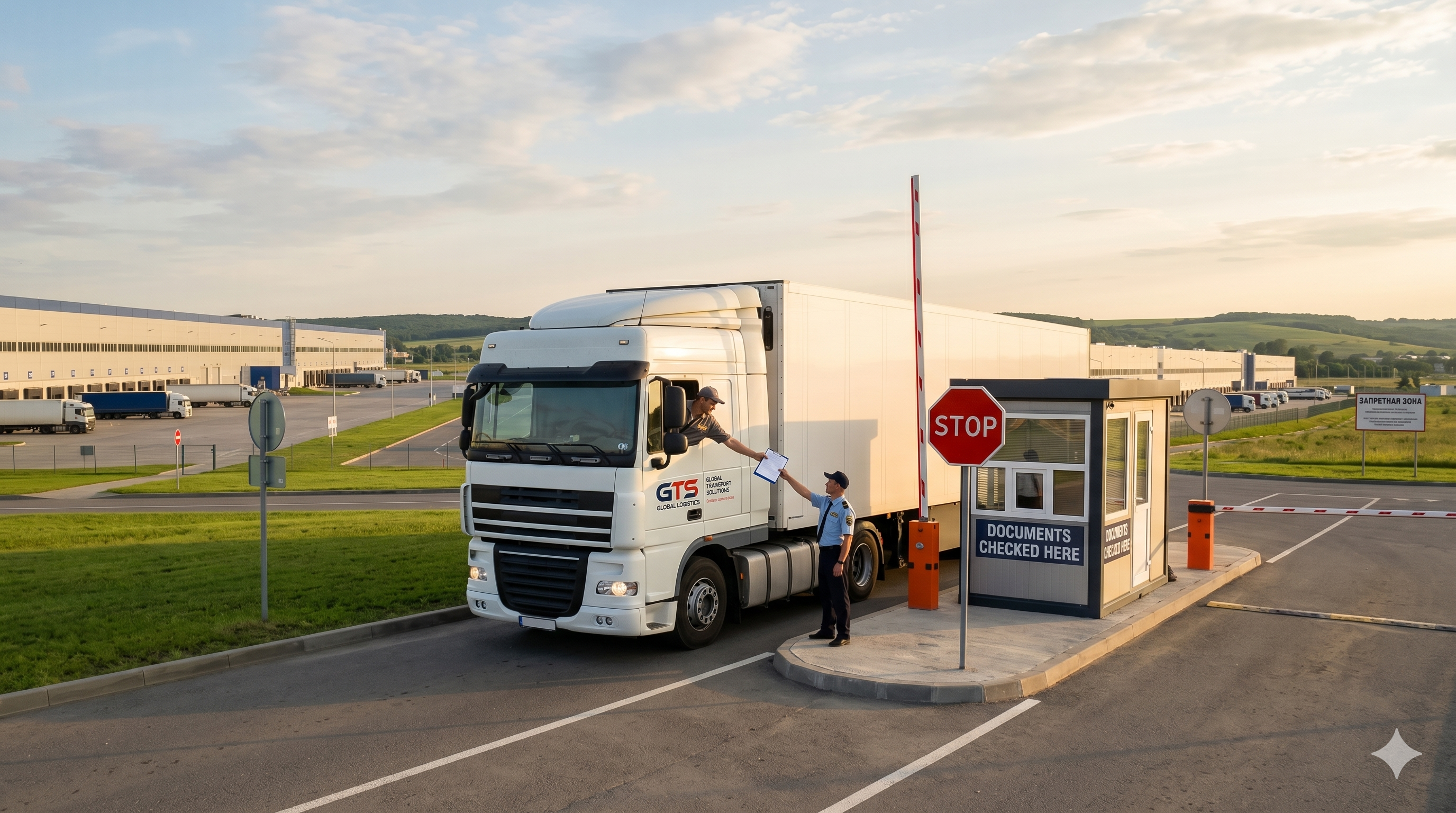 Semi-truck on an open highway